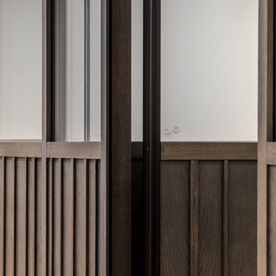 A wider range of timber material options enables designers to align partitions with a project’s overall palette and character.