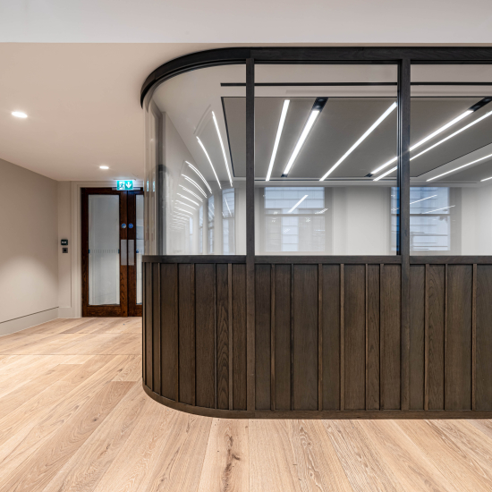 Curved applications bring a softer, more fluid aesthetic to interior layouts.