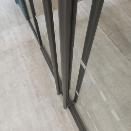 Ironmongery able to be bolted through the glass on integrity only fire doors.