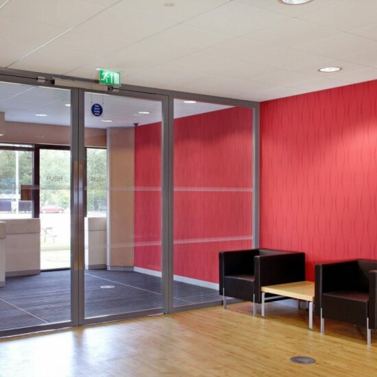 Doors can be held open on devices that will release the door in the event of a fire alarm, which is ideal for heavy circulation zones.