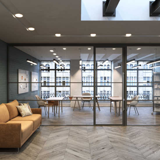 EclipseTec can be specified with banding to seamlessly match adjoining partition screens.