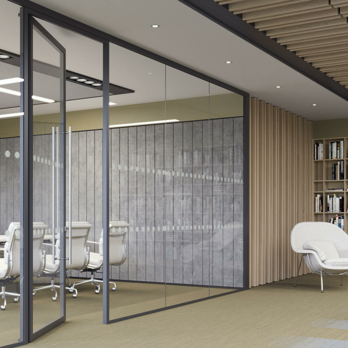 Frameless Double Glazed Glass Wall Partitions